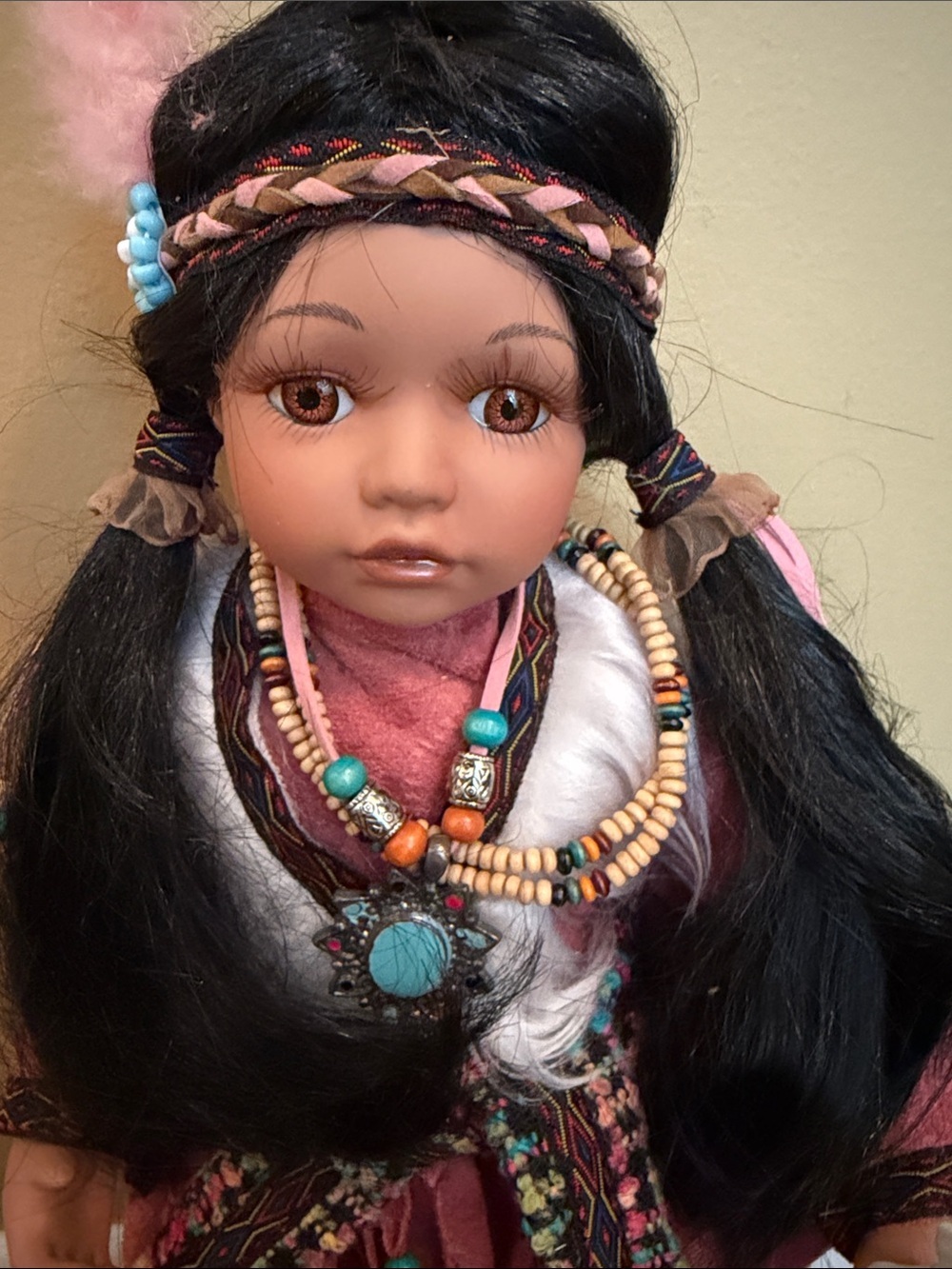 Vintage Handcrafted Native-Style Doll - Picture 2 of 3